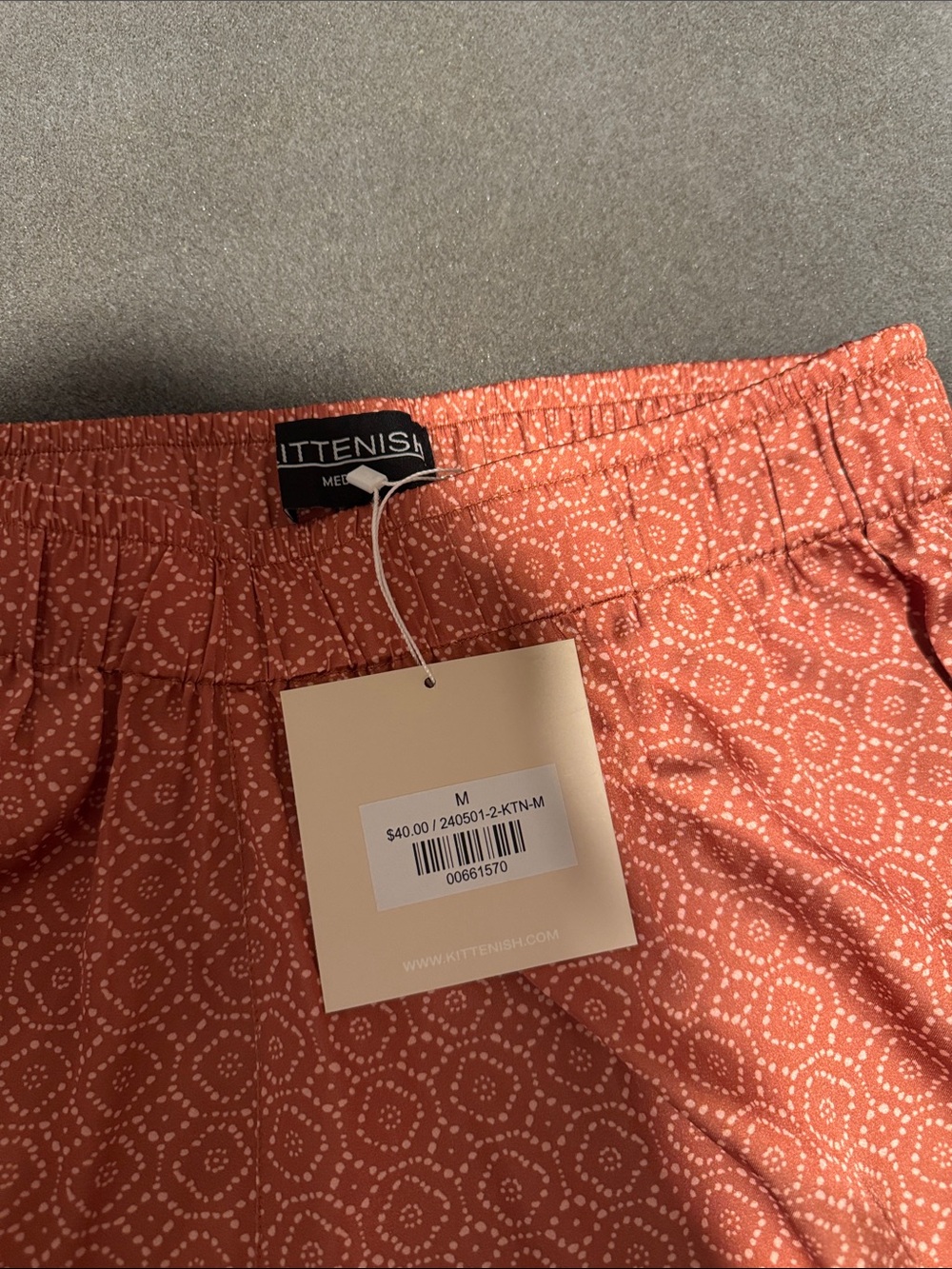 NWT Kittenish Rust Printed Button-Front Short Set - Picture 6 of 8